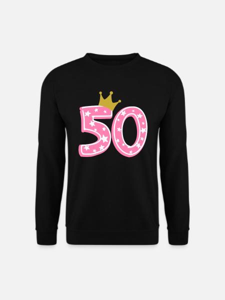50 Krone 50. Geburtstag 50 Jahre - Unisex Pullover - Schwarz