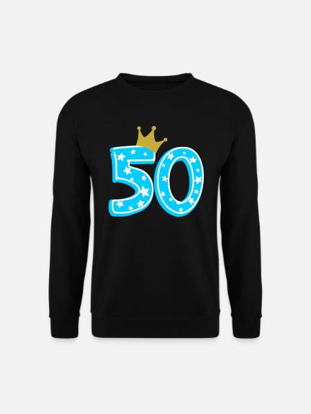 50 Krone 50. Geburtstag 50 Jahre - Unisex Pullover - Schwarz