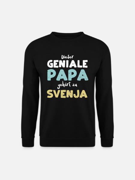 Dieser Geniale Papa Gehört Zu Sv... - Unisex Pullover - Schwarz