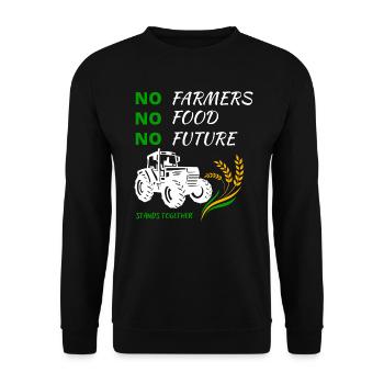Pas d’agriculteurs, pas de nourriture, pas d’avenir - se tient ensemble - Sweat-shirt Unisexe - noir - Devant - Alina (178cm) & Michal (187cm)