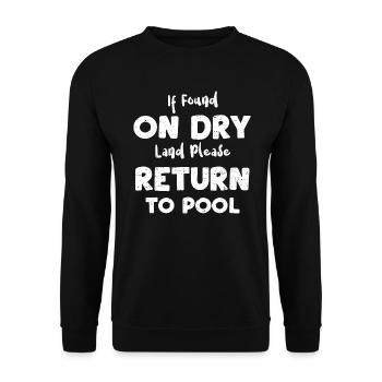 If Found On Dry Land Please Retu... - Unisex Pullover - Schwarz - Vorne - Alina (178cm) & Michal (187cm)