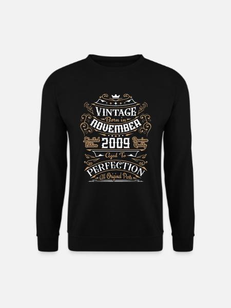 Vintage Novembre 2009, Rétro Cadeau D'anniversaire - Sweat-shirt Unisexe - noir