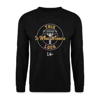 This Is What Winners Look Like - Unisex Pullover - Schwarz - Vorne - Alina (178cm) & Michal (187cm)