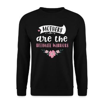 Mothers are the ultimate warriors - Unisex Pullover - Schwarz - Vorne - Alina (178cm) & Michal (187cm)