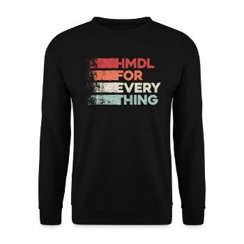 HMDL for Evth - Alhamdulillah for everything - Unisex Sweatshirt - black - Front - Alina (178cm) & Michal (187cm)