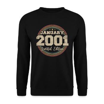 Les légendes sont nées en janvier 2001 - Sweat-shirt Unisexe - noir - Devant - Alina (178cm) & Michal (187cm)