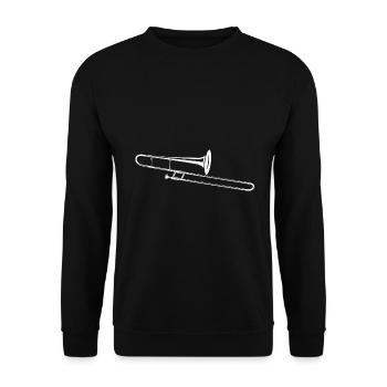 Trombone Trombone Trombone player Musician Wind band - Unisex Sweatshirt - black - Front - Alina (178cm) & Michal (187cm)