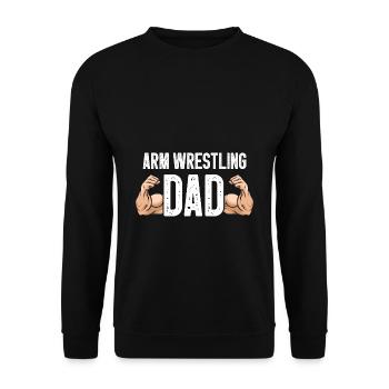 Arm Press Arm Wrestling - Unisex Sweatshirt - black - Front - Alina (178cm) & Michal (187cm)