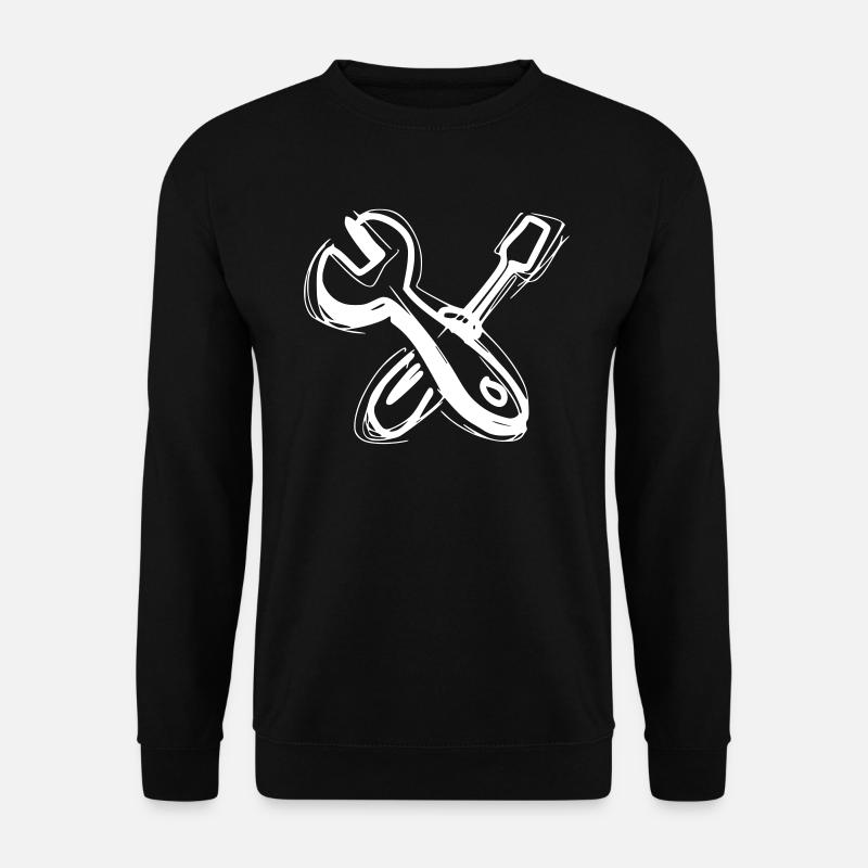 Schraubenschlüssel und Maulschlüssel - Unisex Pullover - Schwarz