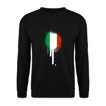 Italie drapeau tricolore spot Rome blob Pise - Sweat-shirt Unisexe - noir - Devant - Alina (178cm) & Michal (187cm)
