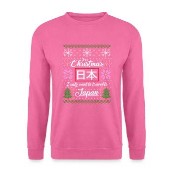 Voyage au Japon Noël laid - Sweat-shirt Unisexe - rose - Devant