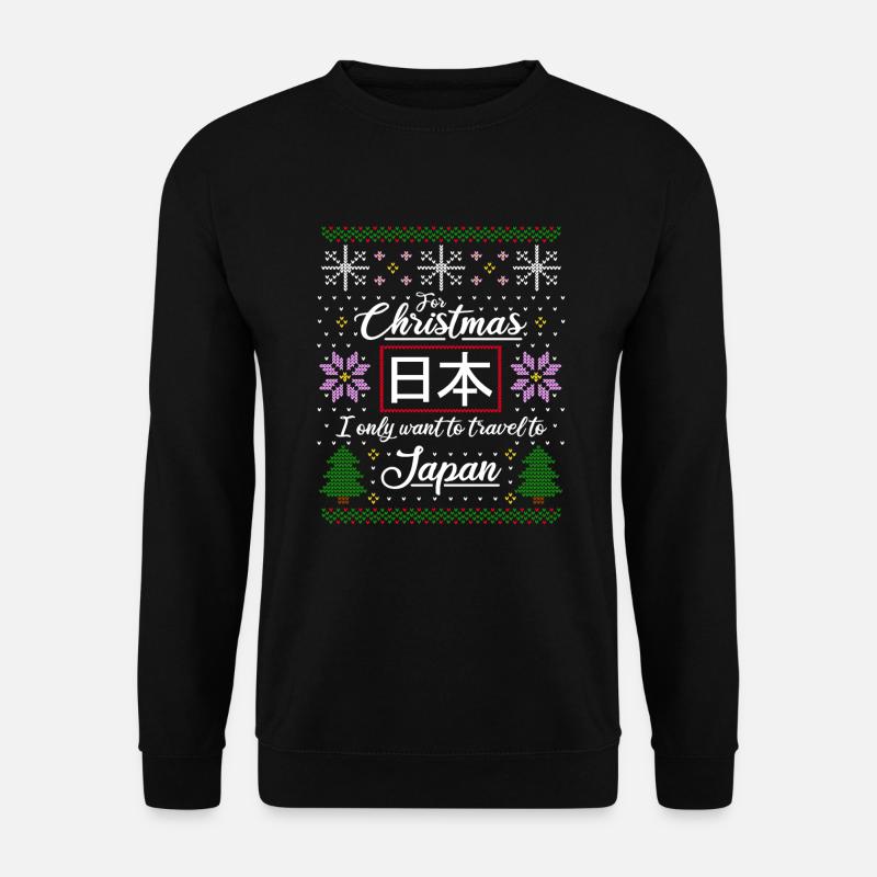 Japan Reise Ugly Christmas - Unisex Pullover - Schwarz