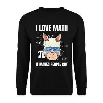 I Love Math It Makes People Cry Math Teacher - Unisex Sweatshirt - black - Front - Alina (178cm) & Michal (187cm)