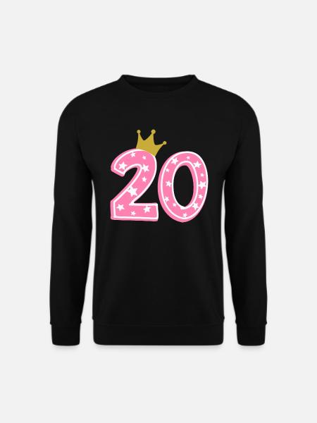 20 Krone 20. Geburtstag 20 Jahre - Unisex Pullover - Schwarz