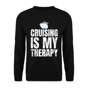 Cruising Is My Therapy Cruise9 - Unisex Sweatshirt - black - Front - Alina (178cm) & Michal (187cm)