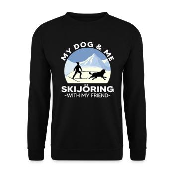 Skijoring Hundesport Zughund Skijoering - Sweat-shirt Unisexe - noir - Devant - Alina (178cm) & Michal (187cm)