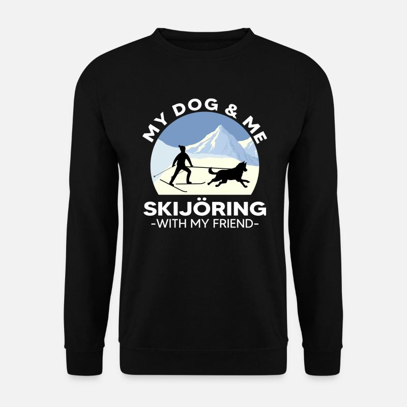 skijöring hundesport zughund skijoering - Unisex Pullover - Schwarz