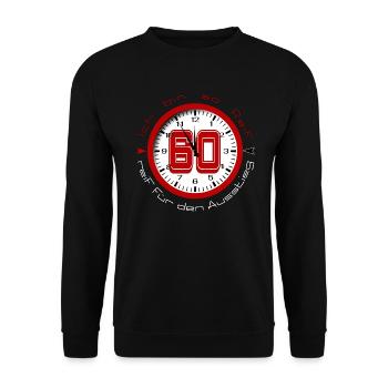 60 Jahre ich bin so reif für den Ausstieg - Zeit - Unisex Pullover - Schwarz - Vorne - Alina (178cm) & Michal (187cm)