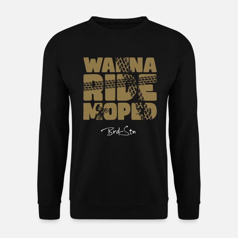 WANNA RIDE MOPED - Zweitakt Simme - Unisex Pullover - Schwarz