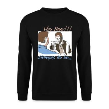 Umayos Ka Design für stolze Pinoys - Unisex Pullover - Schwarz - Vorne - Alina (178cm) & Michal (187cm)
