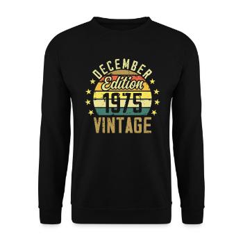 Légendes Sont Nés En Décembre 1975 - Édition 1975 - Sweat-shirt Unisexe - noir - Devant - Alina (178cm) & Michal (187cm)