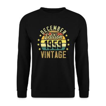 Légendes Sont Nés En Décembre 1959 - Édition 1959 - Sweat-shirt Unisexe - noir - Devant - Alina (178cm) & Michal (187cm)