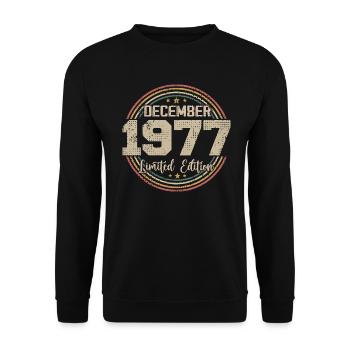 Les Légendes Sont Nées En Décembre 1977 - 1977 - Sweat-shirt Unisexe - noir - Devant - Alina (178cm) & Michal (187cm)