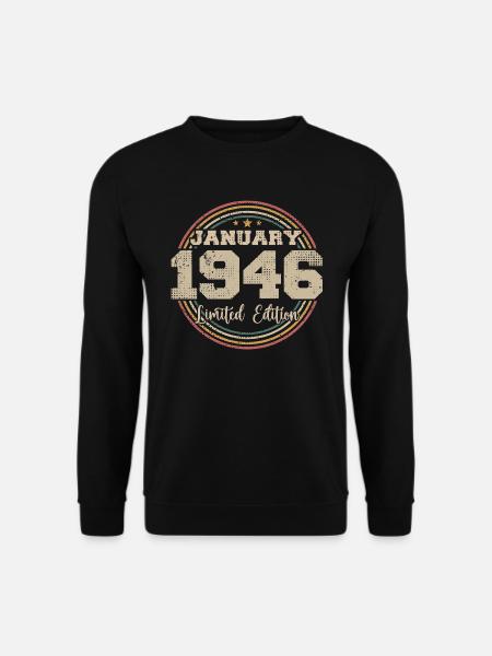 Legender ble født i januar 1946 - Genser unisex - svart