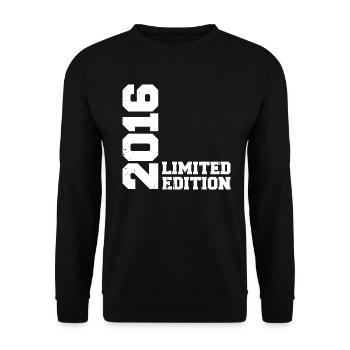 Cadeau Anniversaire Millésime 2016 Classique 2016 - Sweat-shirt Unisexe - noir - Devant - Alina (178cm) & Michal (187cm)