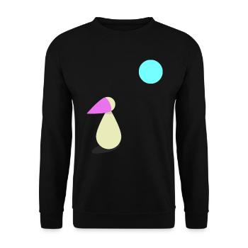 Longing Moonlight Gift - Unisex Sweatshirt - black - Front - Alina (178cm) & Michal (187cm)