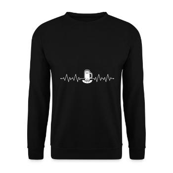 Bratwurst as a gift - Unisex Sweatshirt - black - Front - Alina (178cm) & Michal (187cm)