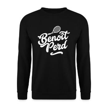 Benoit Perd - Sweat-shirt Unisexe - noir - Devant - Alina (178cm) & Michal (187cm)