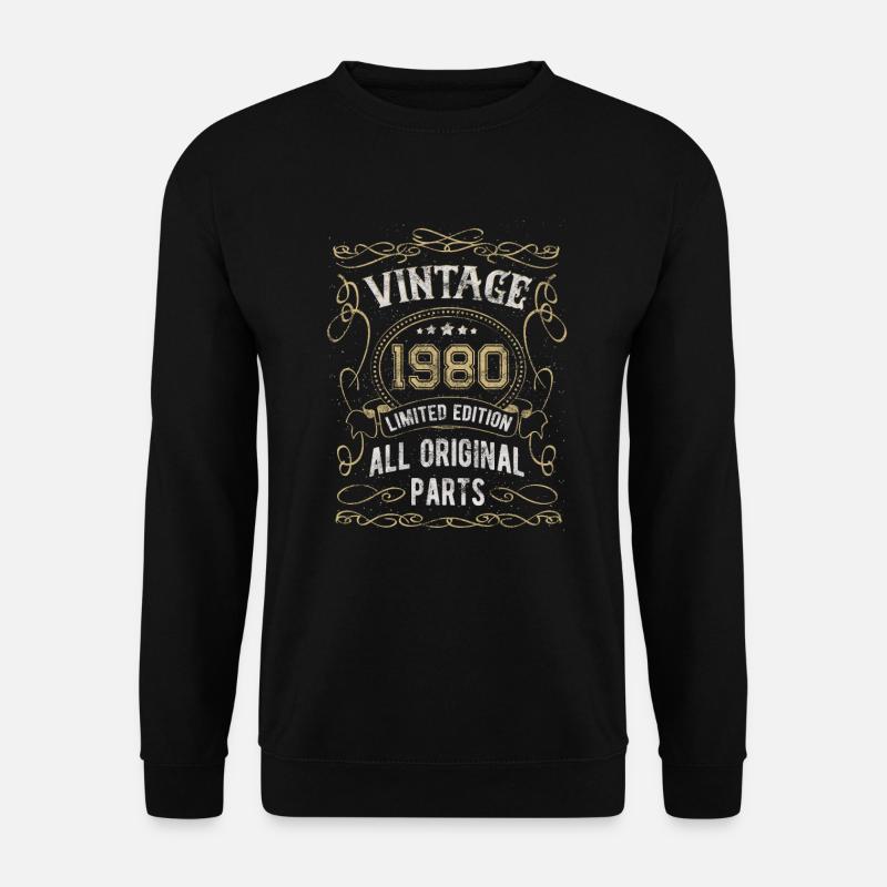 Jahrgang 1980 Geburtstag Geschenk 42 Jahre - Unisex Pullover - Schwarz