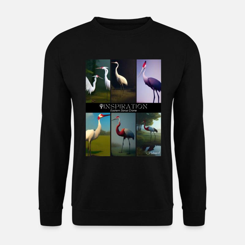inspiration Eastern Sarus Crane - Unisex Sweatshirt - black