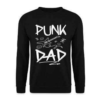 Papa Punk Rock - Sweat-shirt Unisexe - noir - Devant - Alina (178cm) & Michal (187cm)