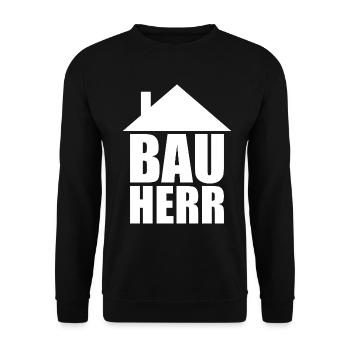 Bauherr Hausbau - Unisex Pullover - Schwarz - Vorne - Alina (178cm) & Michal (187cm)