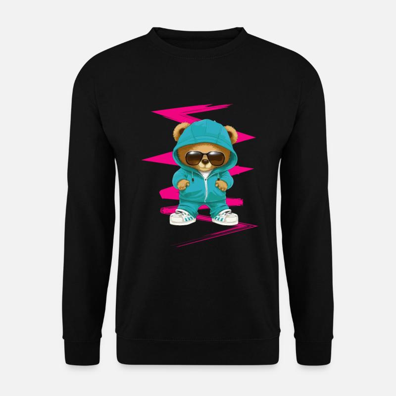 Funky Teddy - Unisex Sweatshirt - black