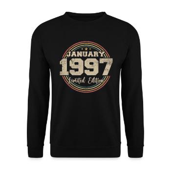 Les légendes sont nées en janvier 1997 - Sweat-shirt Unisexe - noir - Devant - Alina (178cm) & Michal (187cm)