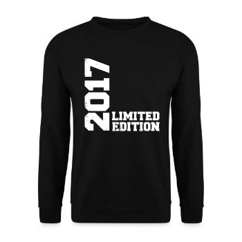 Cadeau Anniversaire Millésime 2017 Classique 2017 - Sweat-shirt Unisexe - noir - Devant - Alina (178cm) & Michal (187cm)