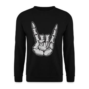 Werten Sie Ihren Stil mit ikonischer - Unisex Pullover - Schwarz - Vorne - Alina (178cm) & Michal (187cm)