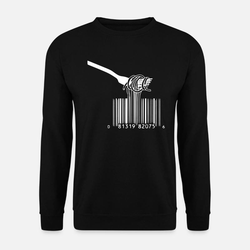 barcode gabel spaghetti - Unisex Pullover - Schwarz