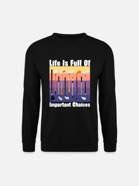 Golf - Golfer - Unisex Pullover - Schwarz