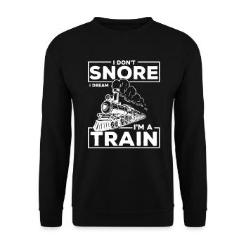 Cadeau ferroviaire - Funny Sprüch Train Trains - Sweat-shirt Unisexe - noir - Devant - Alina (178cm) & Michal (187cm)
