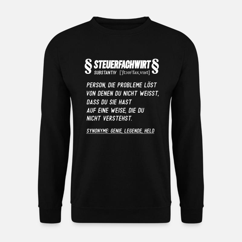 Steuerfachwirt Definition Person die Probleme löst - Unisex Pullover - Schwarz