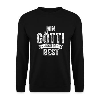 Best Götti Patenonkel Schweiz Schweizer - Unisex Pullover - Schwarz - Vorne - Alina (178cm) & Michal (187cm)