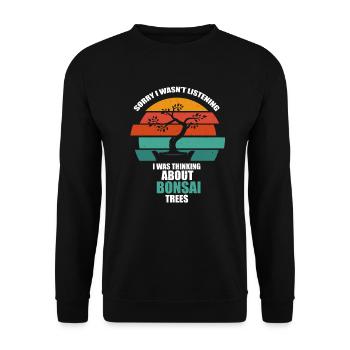 Bonsai - Unisex Sweatshirt - black - Front - Alina (178cm) & Michal (187cm)