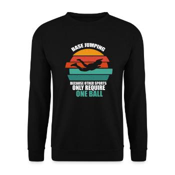 Base Jumping - Unisex Pullover - Schwarz - Vorne - Alina (178cm) & Michal (187cm)