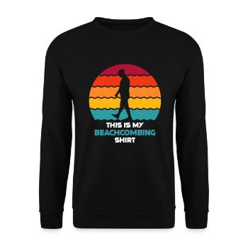 Peignage de plage - Sweat-shirt Unisexe - noir - Devant - Alina (178cm) & Michal (187cm)