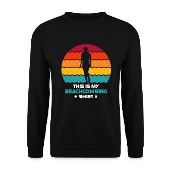Peignage de plage - Sweat-shirt Unisexe - noir - Devant - Alina (178cm) & Michal (187cm)