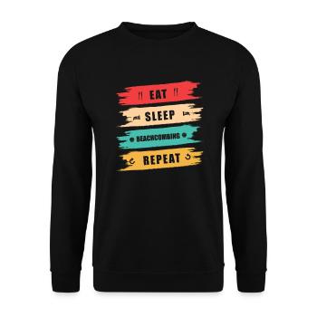 Peignage de plage - Sweat-shirt Unisexe - noir - Devant - Alina (178cm) & Michal (187cm)